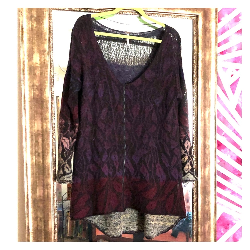 Free people wide neck tunic sweater